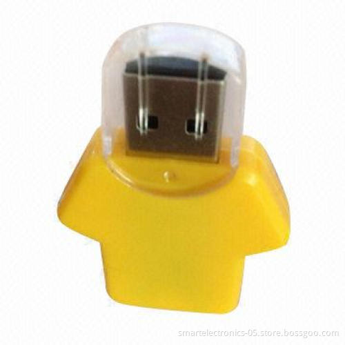 T-shirt plastic USB flash drives, 64MB to 128GB memory capacity